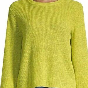 EILEEN FISHER Vebna Green Bell Sleeve 3/4 Length Sleeve Sweater Sz S  MSRP$178